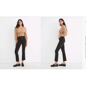 Madewell $138 Cali Demi-Boot Jeans in Bayland Wash:Raw-Hem Edition Size 23 NG353